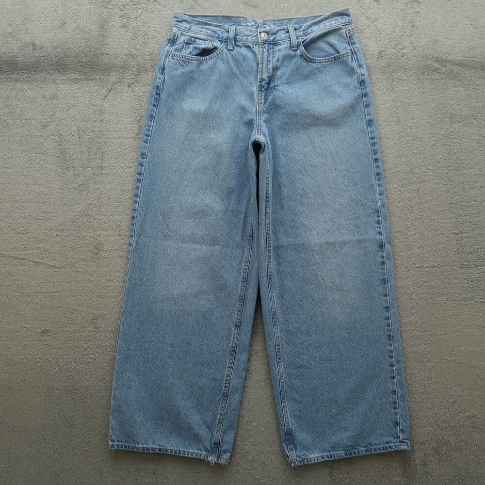 Old Navy Jeans Women's Size 6 Blue Mid-Rise Wow Baggy Wide-Leg Denim 29" Inseam